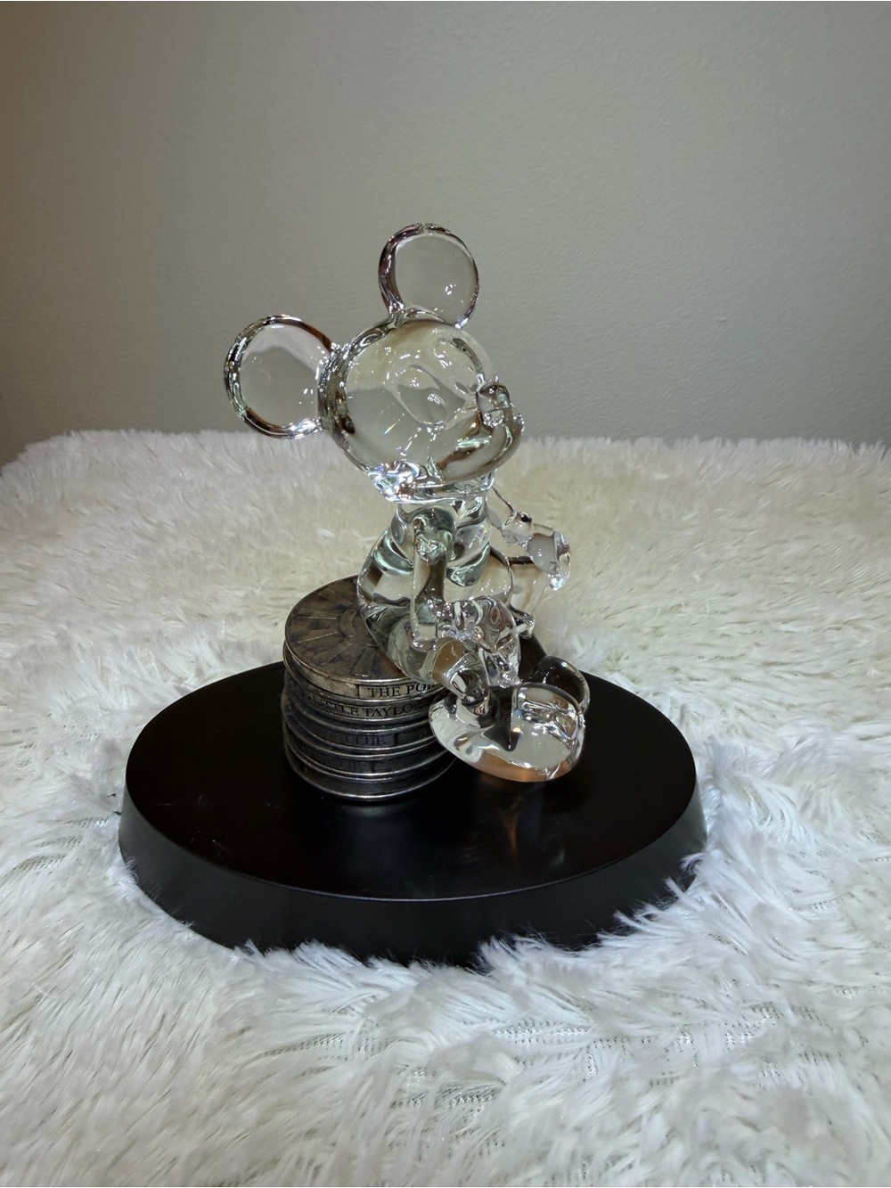 Vintage Crystal Mikey Mouse Figurine